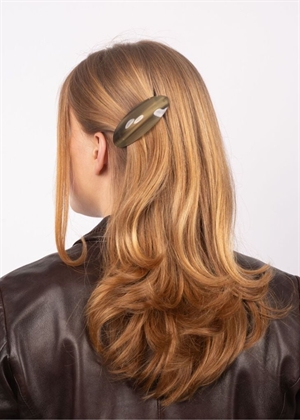 Oval bone clip Green Sui Ava 
